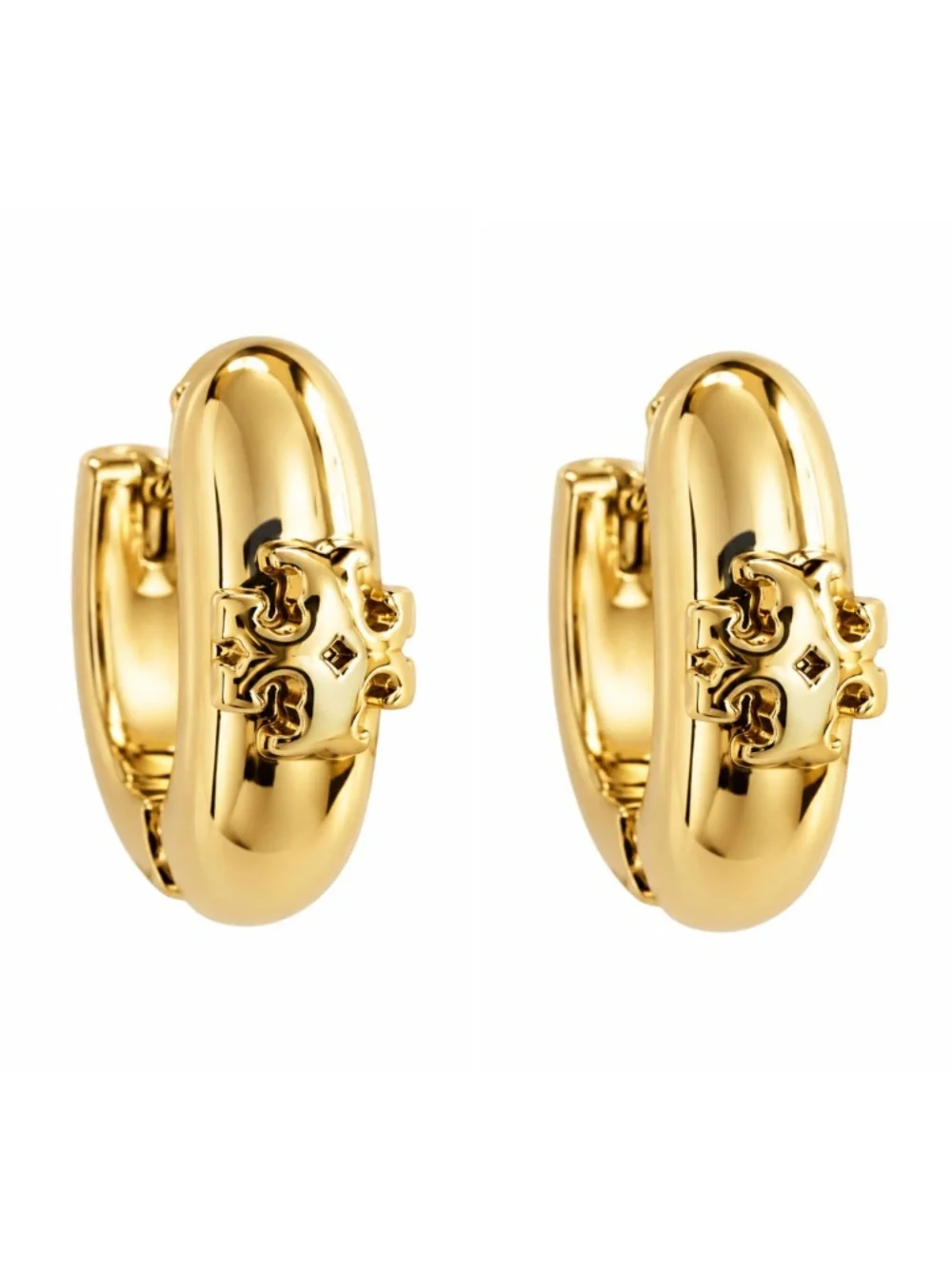TORY BURCH • Liquid Gold Kira Huggies Hoop Earrings